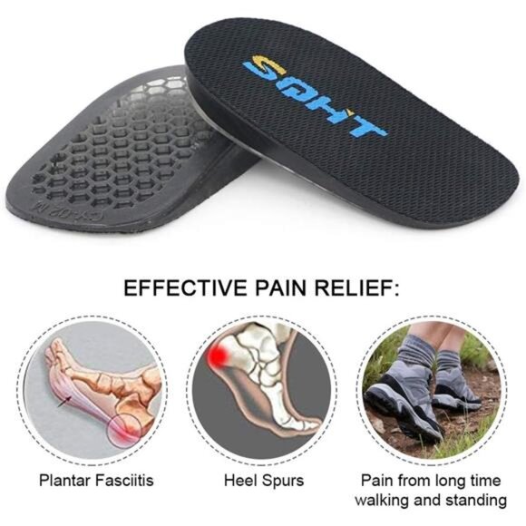Height Increase Insoles - Heel Shoe Lift Inserts for Achilles Tendonitis - Picture 4 of 7